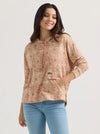 Wrangler Women's Geometric Relaxed Pullover Hoodie - Broken horn