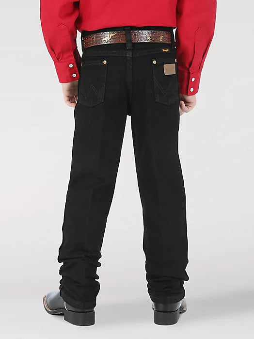 Wrangler Boys Cowboy Cut Original Fit - Overdyed Black - Broken horn
