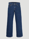 Wrangler George Strait Cowboy Cut Original Fit Jean - Heavyweight Stone Denim - Broken horn