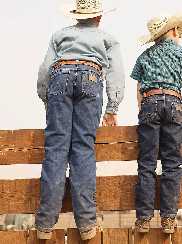 KONTOOR Wrangler Cowboy Cut Boys Stonewash Jeans, durable denim with classic Western style for boys