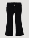 Black Wrangler Premium Patch Girl Jeans for girls, showcasing classic denim style with patch details from KONTOOR.