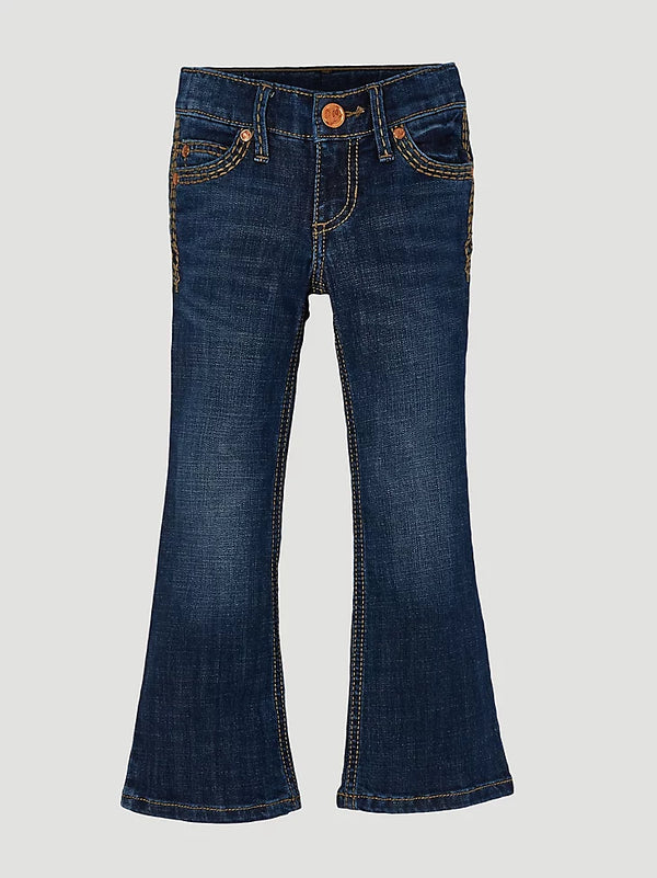 KONTOOR Wrangler Retro Girls Denver jeans with classic fit, denim fabric, and stylish design, shown on a girl model.