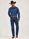 KONTOOR Wrangler men's cowboy cut jeans in rigid indigo denim, original fit with classic western style and durable construction.