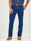 KONTOOR Wrangler men's cowboy cut slim fit jeans in prewashed denim, showing classic five-pocket style and tapered fit.
