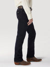 KONTOOR Wrangler Men Cowboy Cut Silver Edition Slim Fit Dark Denim Jeans, showcasing dark blue denim fabric and classic cowboy style.