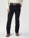 KONTOOR Wrangler Men Cowboy Cut Silver Edition Slim Fit Dark Denim Jeans displayed on a model.