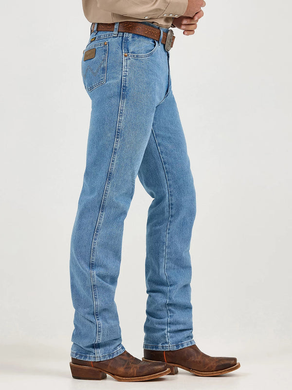 Wrangler Mens Cowboy Cut Jean Original Fit -Antique Wash - Broken horn