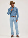 Wrangler Mens Cowboy Cut Jean Original Fit -Bleach - Broken horn