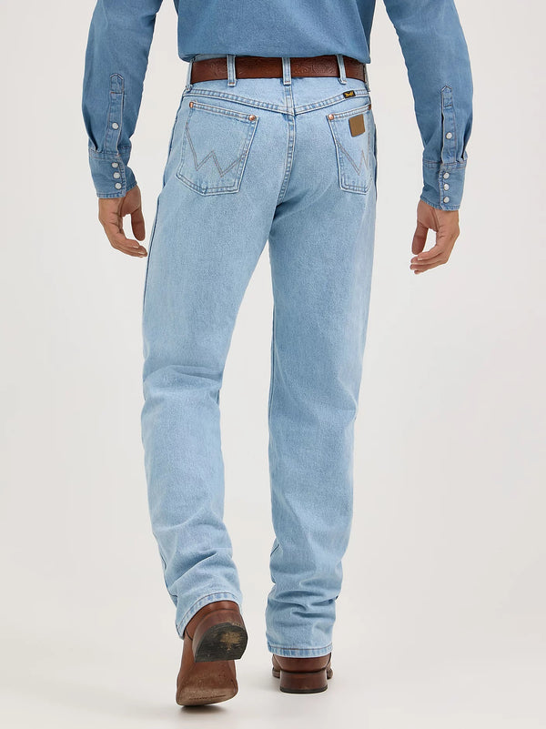 Wrangler Mens Cowboy Cut Jean Original Fit -Bleach - Broken horn