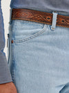 Wrangler Mens Cowboy Cut Jean Slim Fit - Bleach - Broken horn