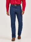KONTOOR Wrangler men's cowboy cut slim fit jeans in rigid indigo denim, featuring classic five-pocket design and sturdy construction.
