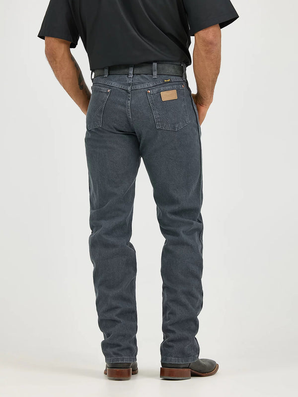 Wrangler Mens Cowboy Cut Jean Original Fit - Charcoal Grey - Broken horn
