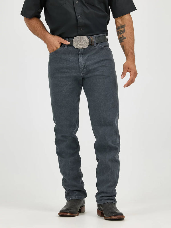 Wrangler Mens Cowboy Cut Jean Original Fit - Charcoal Grey - Broken horn