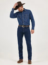 Wrangler Mens Cowboy Cut Jean Original Fit  - Dark Stone - Broken horn