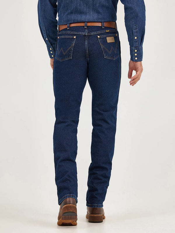 Wrangler Mens Cowboy Cut Jean Original Fit  - Dark Stone - Broken horn