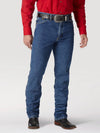 Wrangler George Strait Cowboy Cut Slim Fit Jean - Heavyweight Stone Denim - Broken horn