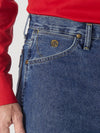 Wrangler George Strait Cowboy Cut Slim Fit Jean - Heavyweight Stone Denim - Broken horn