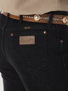 Wrangler Men Cowboy Cut Stretch Slim Fit Jean - Black - Broken horn