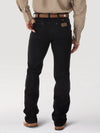 Wrangler Men Cowboy Cut Stretch Slim Fit Jean - Black - Broken horn