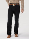 Wrangler Men Cowboy Cut Stretch Slim Fit Jean - Black - Broken horn