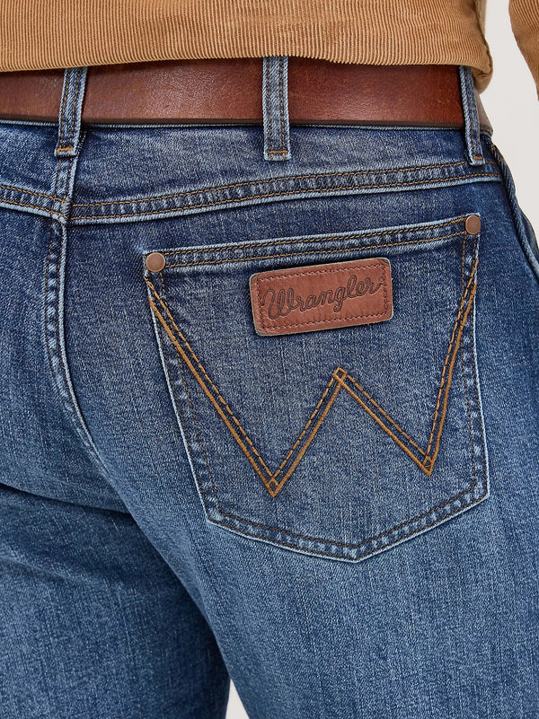 Wrangler Men's Retro Slim Fit Bootcut Jean - Broken horn