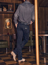 Wrangler Men's Retro Slim Fit Straight Leg Jean -Blackwell - Broken horn