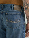 Wrangler Mens 20x No.42 Vintage Bootcut Jean - Cowboy Gardens - Broken horn