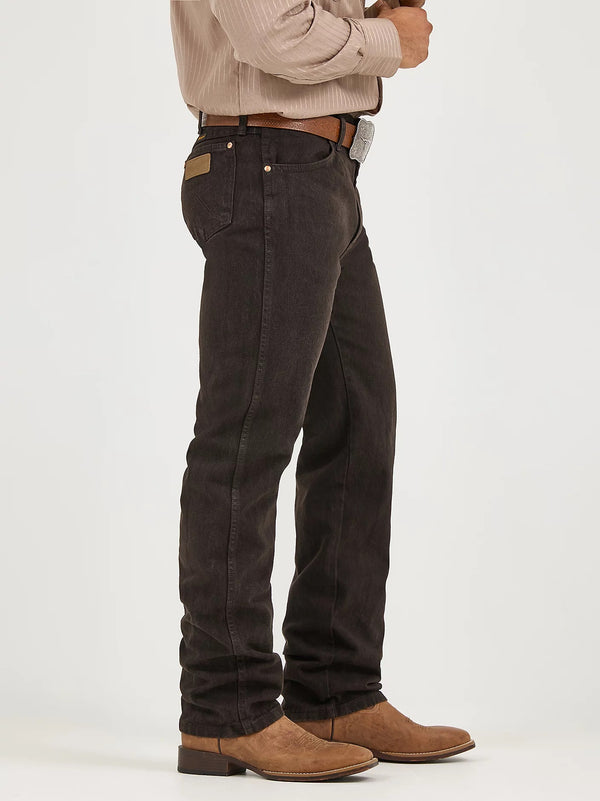 Wrangler Mens Cowboy Cut Jean Original Fit - Black Chocolate - Broken horn