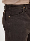 Wrangler Mens Cowboy Cut Jean Original Fit - Black Chocolate - Broken horn