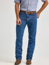 KONTOOR Wrangler men's cowboy cut original fit stonewashed jeans, showing classic blue denim with visible stitching and front pockets.