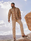 Wrangler Mens Cowboy Cut Jean Original Fit - Tan - Broken horn