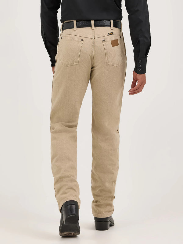 Wrangler Mens Cowboy Cut Jean Original Fit - Tan - Broken horn