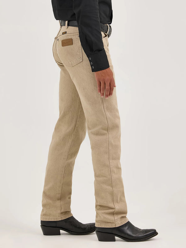 Wrangler Mens Cowboy Cut Jean Original Fit - Tan - Broken horn