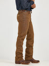 Men's Wrangler Cowboy Cut Slim Fit Jeans in Black Whiskey by KONTOOR, showing front view with classic five-pocket design