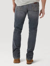 KONTOOR Wrangler men's retro slim fit straight leg jeans in dark knight wash, showcasing classic denim style and fit.