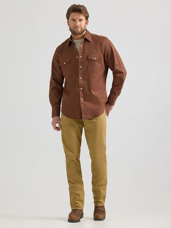 Wrangler Premium Performance Tough Comfort Cowboy Cut Regular Fit Canvas Jean - Broken horn