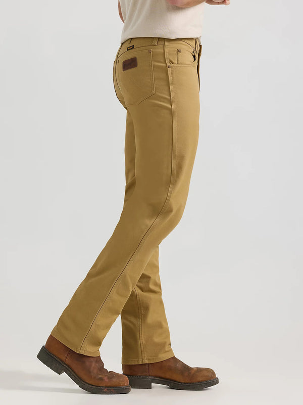 Wrangler Premium Performance Tough Comfort Cowboy Cut Regular Fit Canvas Jean - Broken horn