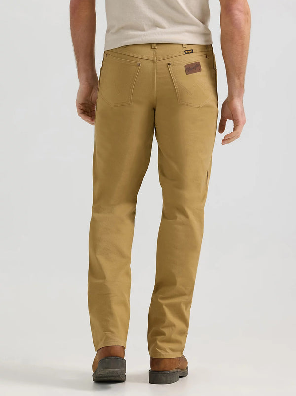 Wrangler Premium Performance Tough Comfort Cowboy Cut Regular Fit Canvas Jean - Broken horn