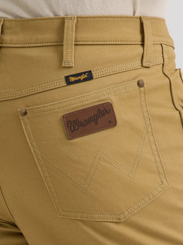 Wrangler Premium Performance Tough Comfort Cowboy Cut Regular Fit Canvas Jean - Broken horn