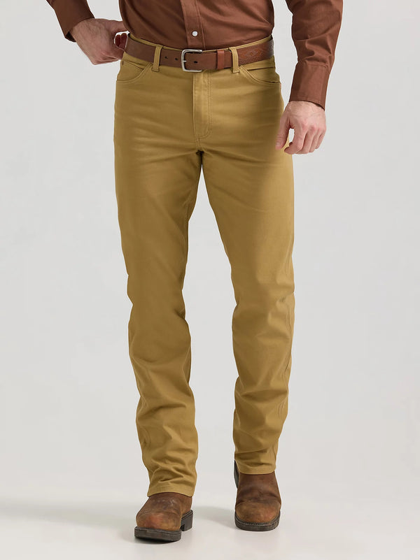 Wrangler Premium Performance Tough Comfort Cowboy Cut Regular Fit Canvas Jean - Broken horn