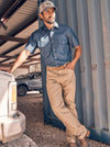 Wrangler Premium Performance Tough Comfort Cowboy Cut Regular Fit Canvas Jean - Broken horn