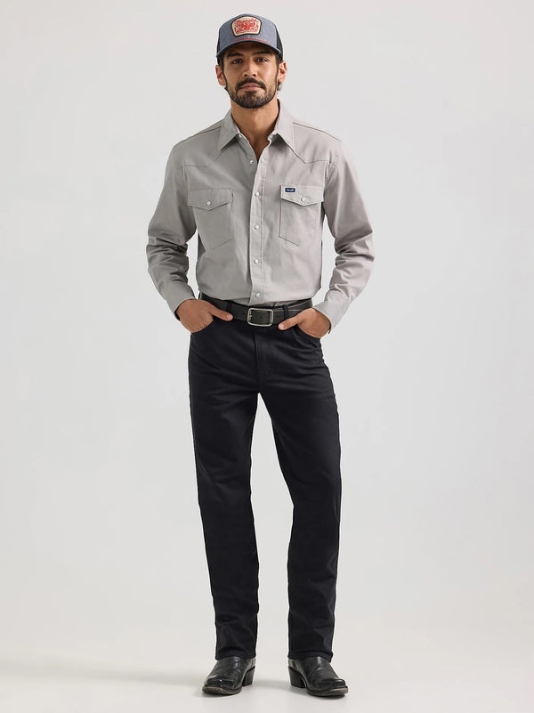 Wrangler Premium Performance Tough Comfort Cowboy Cut Regular Fit Canvas Jean - Broken horn