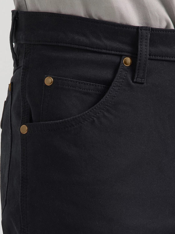 Wrangler Premium Performance Tough Comfort Cowboy Cut Regular Fit Canvas Jean - Broken horn