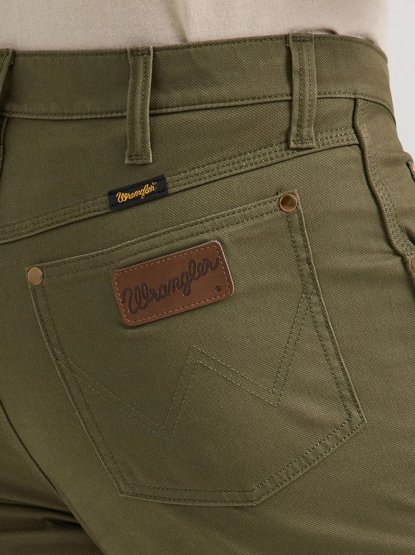 Wrangler Premium Performance Tough Comfort Cowboy Cut Regular Fit Canvas Jean - Broken horn