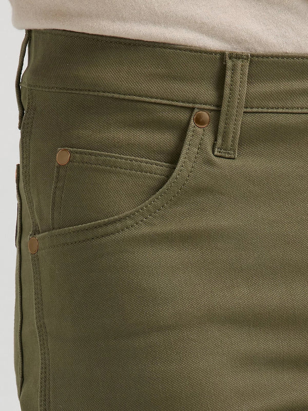 Wrangler Premium Performance Tough Comfort Cowboy Cut Regular Fit Canvas Jean - Broken horn