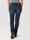 Women's Wrangler mid-rise jeans in DS wash, KONTOOR brand, showcasing classic denim fit and style.