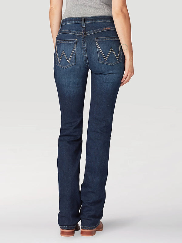 Wrangler Womens The Ultimate Riding Bootcut Willow Mid Rise - Hallie - Broken horn
