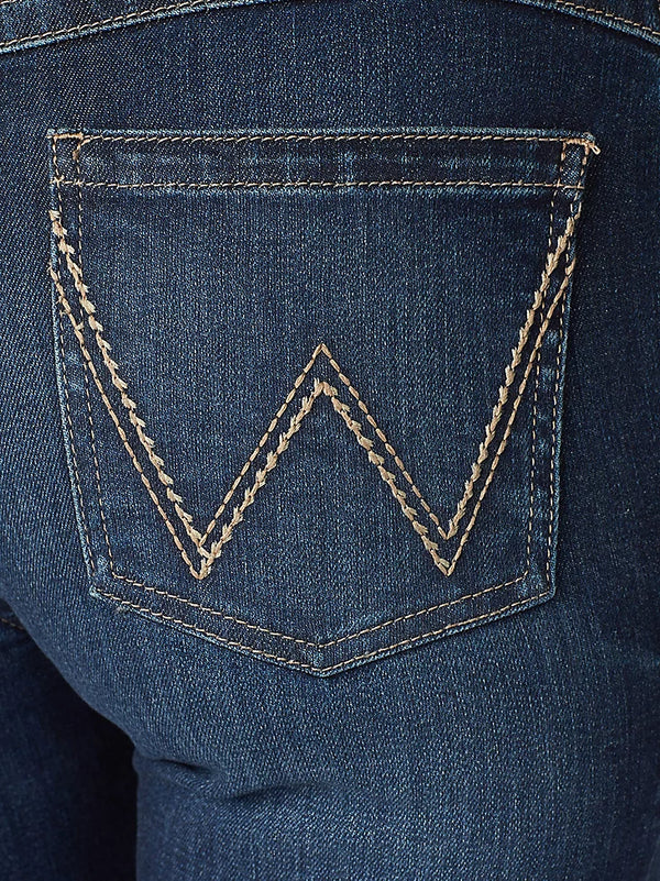 Wrangler Womens The Ultimate Riding Bootcut Willow Mid Rise - Hallie - Broken horn