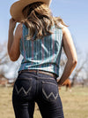 KONTOOR Wrangler women's Q-Baby Ultimate riding jeans in Dark Dynasty, fitted denim with classic Western styling and contrast stitching.