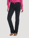 Wrangler women's Q-Baby Ultimate riding jeans in Dark Dynasty color, featuring a slim fit and classic denim styling.